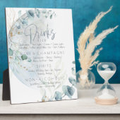 Hochzeit | Dusty Blue Over Over Moon in Liebe Fotoplatte (Seite)