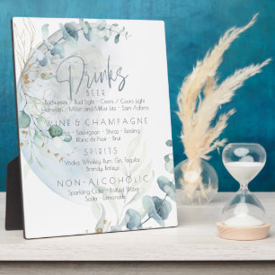 Hochzeit Dusty Blue Over Over Moon in Liebe Fotoplatte