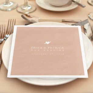 Hochzeit-Dusty-Rose elegant gestaltet Serviette