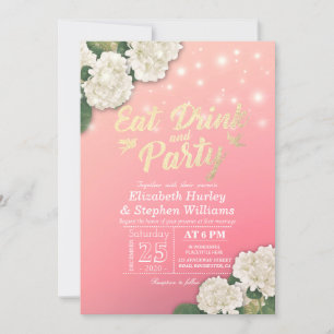 Hochzeit EAT Drink & Party Hydrangeas String Light Einladung