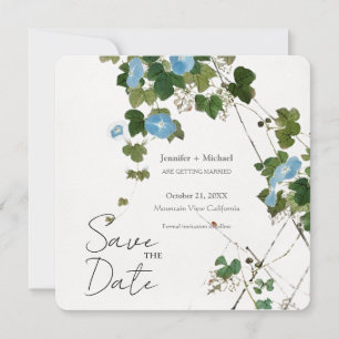 Hochzeit Ehe Minimalistische Kalligrafie Floral Save The Date