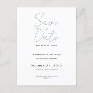 Hochzeit Ehe Minimalistische Kalligrafie Schrift Ankündigungspostkarte