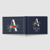 Hochzeit eines Anfangsbuchstaben für Floral Gästebuch (Voll)