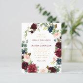 Hochzeit eines Bordeaux-Blumenkranzes (Stehend Vorderseite)