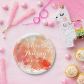 Hochzeit eines modernen Korallenriffs in Aquarelle Pappteller (Party)