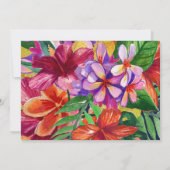 Hochzeit eines modernen tropischen Bouquet Einladung (Rückseite)