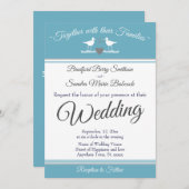 Hochzeit eines Nautic Coastal Navy Blue Sandpiper Einladung (Vorne/Hinten)