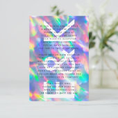 Hochzeit eines undurchsichtigen, ultramodernen Mon Begleitkarte (Stehend Vorderseite)