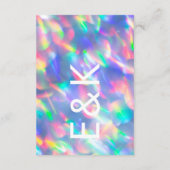 Hochzeit eines undurchsichtigen, ultramodernen Mon Begleitkarte (Rückseite)