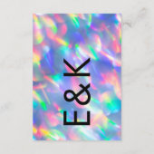 Hochzeit eines undurchsichtigen, ultramodernen Mon Begleitkarte (Rückseite)