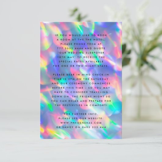 Hochzeit eines undurchsichtigen, ultramodernen Mon Begleitkarte (Stehend Vorderseite)