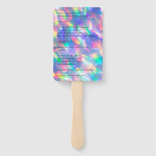 Hochzeit eines undurchsichtigen, ultramodernen Mon Fächer (Rückseite)