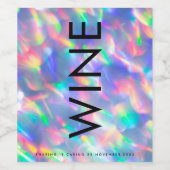 Hochzeit eines undurchsichtigen, ultramodernen Mon Weinetikett (Einzelnes Label)