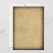 Hochzeit eines Vintagen Kartenschiffs Einladung (Rückseite)