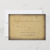 Hochzeit eines Vintagen Kartenschiffs RSVP Karte (Rückseite)