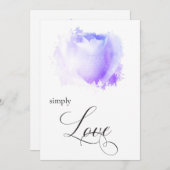 " Hochzeit EINFACH LIEBE Pastel Rose Blume Einladung (Vorne/Hinten)