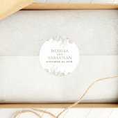 Hochzeit Einfache Elegante Schönheit Grün Runder Aufkleber