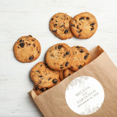 Hochzeit Einfache Elegante Schönheit Grün Runder Aufkleber