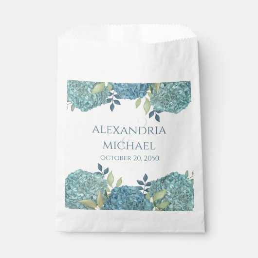 Hochzeit einfache Minimalistische Bonbons Hydrange Geschenktütchen (Vorderseite)