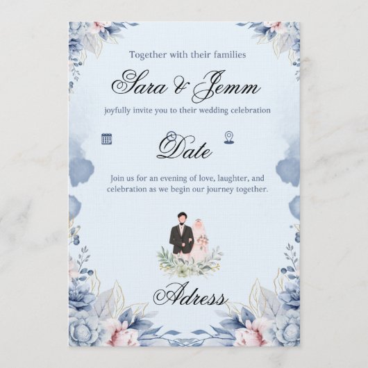 Hochzeit einladung (Vorderseite)