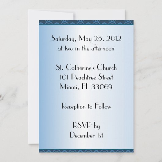 Hochzeit Einladung (Rückseite)