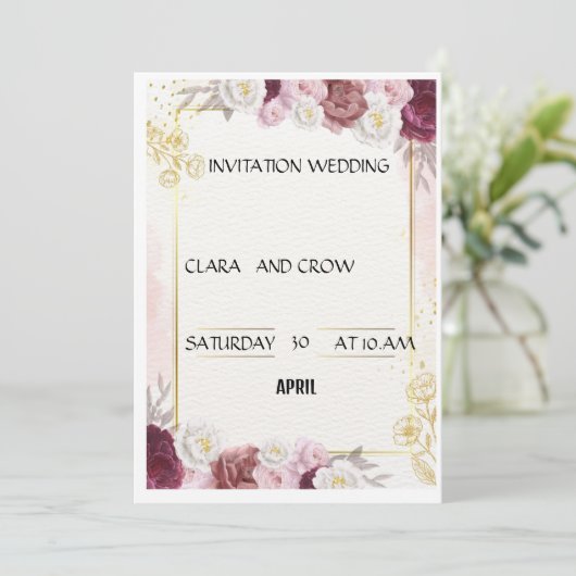 HOCHZEIT EINLADUNG (Stehend Vorderseite)