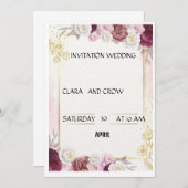 HOCHZEIT EINLADUNG (Vorne/Hinten)