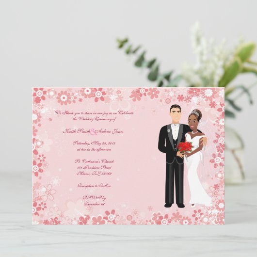 Hochzeit Einladung (Stehend Vorderseite)