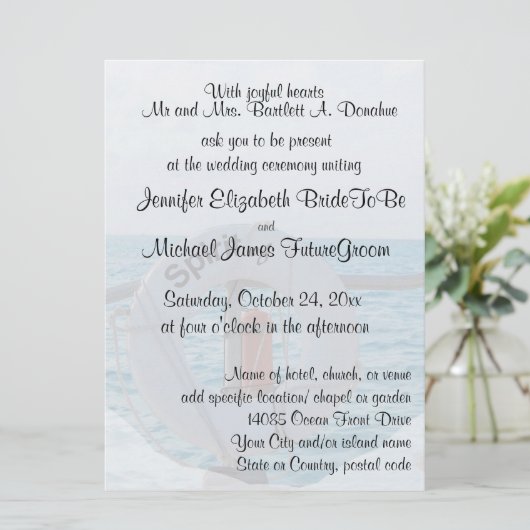 Hochzeit Einladung (Stehend Vorderseite)