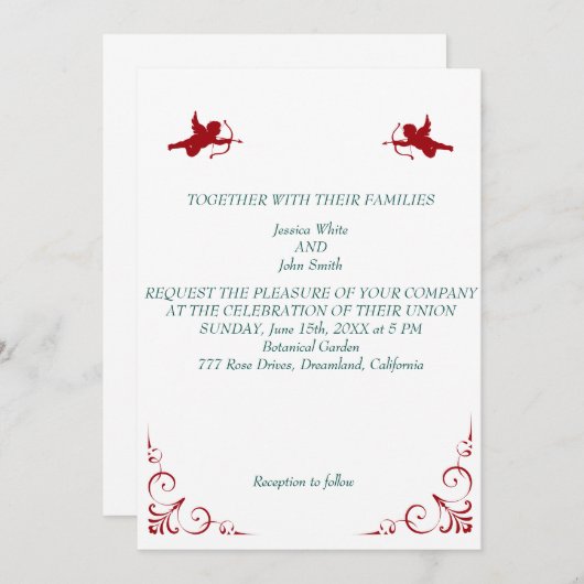 Hochzeit! Einladung (Vorne/Hinten)