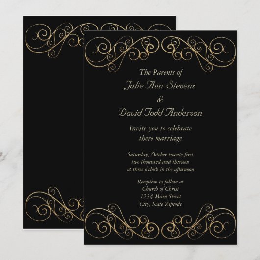 Hochzeit Einladung (Vorne/Hinten)