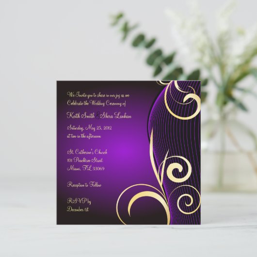 Hochzeit Einladung (Stehend Vorderseite)