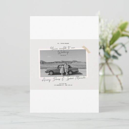 Hochzeit Einladung (Stehend Vorderseite)