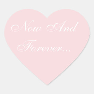 Hochzeit Einladung blassrosa Herz-Aufkleber