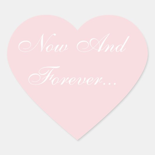 Hochzeit Einladung blassrosa Herz-Aufkleber (Vorderseite)