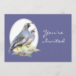 Hochzeit Einladung Custom California Wachtelvögel