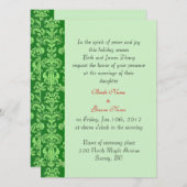 Hochzeit, Einladung der Eltern der Braut. (Vorne/Hinten)