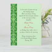 Hochzeit, Einladung der Eltern der Braut. (Stehend Vorderseite)