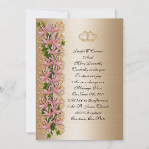 Hochzeit Einladung elegante Blumenlilie