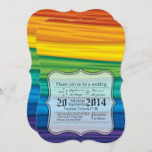 Hochzeit Einladung lgbtq Regenbogenflagge Lesbian (Vorne/Hinten)