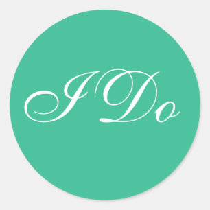 Hochzeit Einladung Mountain Wiese Runder Aufkleber