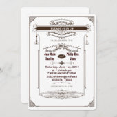 Hochzeit Einladung Viktorianisch Steampunk (Vorne/Hinten)