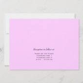 Hochzeit, Einladung von Braut (Rückseite)