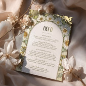 Hochzeit Einlegen INFO Card Vintag Jugendstil Much Folieneinladung