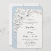 Hochzeit Elegance Flat Wedding Einladung (Vorderseite)