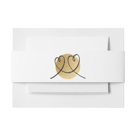 Hochzeit Elegant Black and Gold Einladungsbanderole