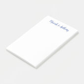Hochzeit Elegant Creative Classical Blue White Post-it Klebezettel (angewinkelt)