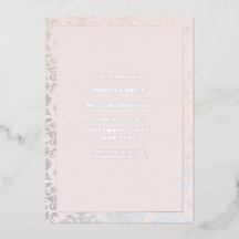 Hochzeit Elegant Damask Silbercreme Save the Date