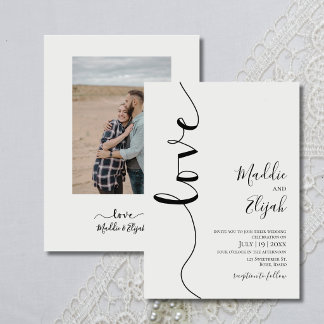 Hochzeit, Elegant, Einfach, Typografie, Schrift, Einladung