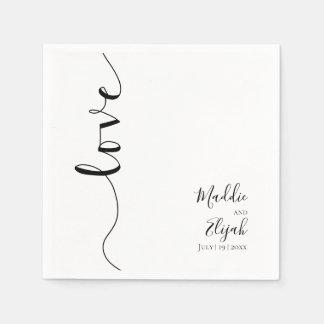 Hochzeit, Elegant, Einfach, Typografie, Schrift, Serviette